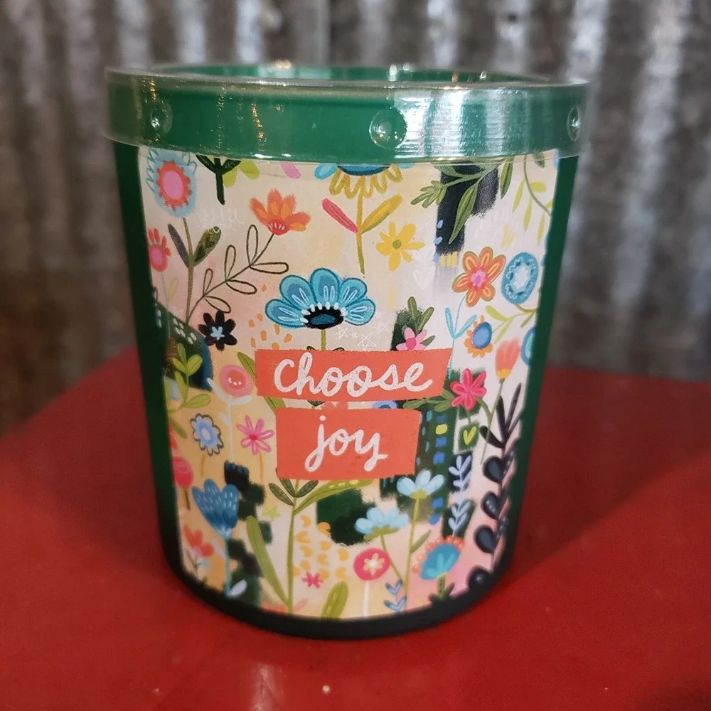 Choose Joy 8‎ oz Jar Candle ORANGE BLOSSOM Scent - Primitives by Kathy NEW